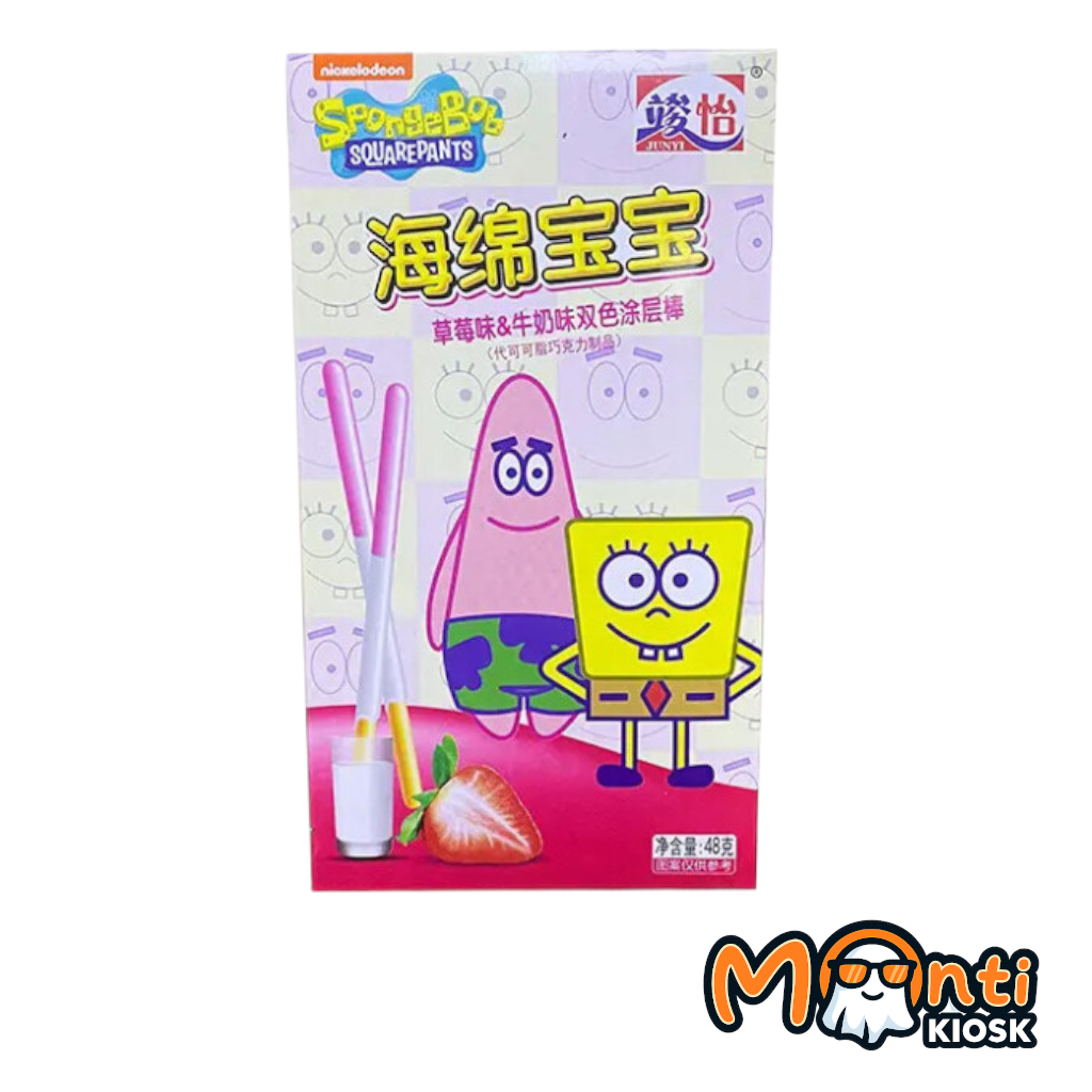 SpongeBob Coated Stick Milk & Strawberry Flavour 48g